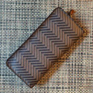 Ralph Lauren Wallet brown herringbone/chevron print